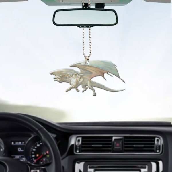 Gearhuman 3D Ancient White Dragon Custom Car Hanging GW22067 Car Hanging 
