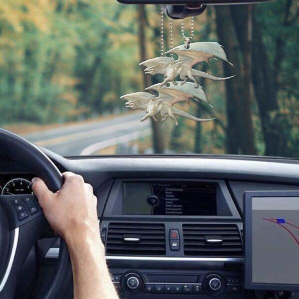 Gearhuman 3D Ancient White Dragon Custom Car Hanging GW22067 Car Hanging 