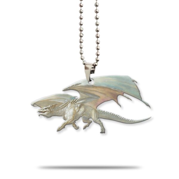 Gearhuman 3D Ancient White Dragon Custom Car Hanging GW22067 Car Hanging Car Hanging/1 Pack 