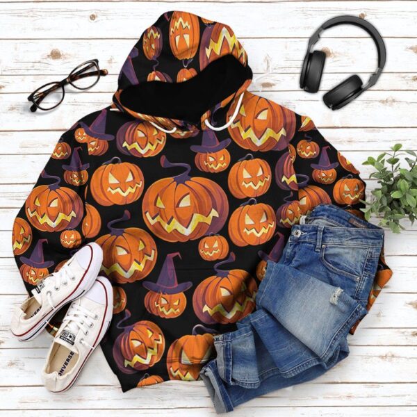 Gearhuman 3D Angry Pumpkin Halloween Custom Hoodie Apparel GV04098 3D Custom Fleece Hoodies 