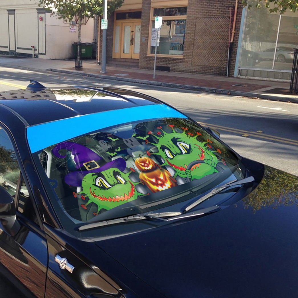 Gearhuman 3D Angry Virus Halloween Custom Car Auto Sunshade GV10095 Auto Sunshade