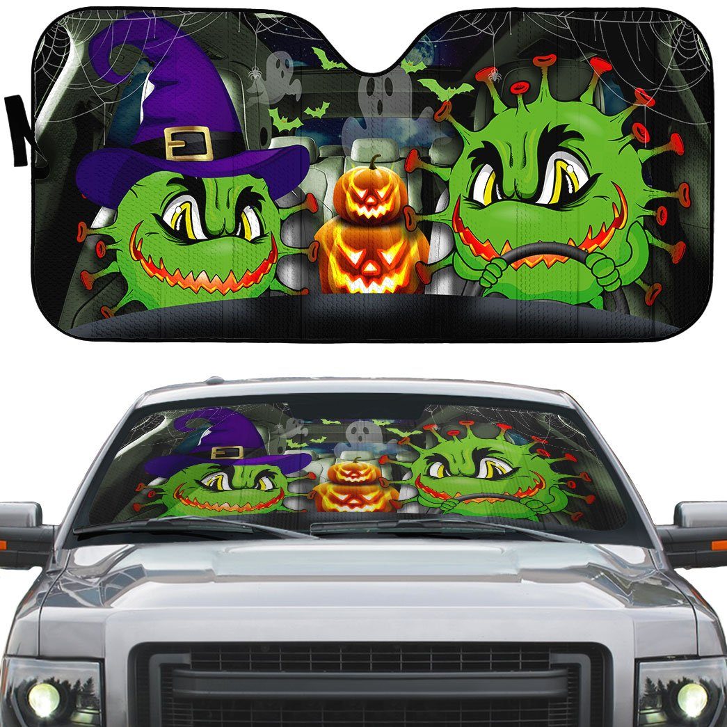 Gearhuman 3D Angry Virus Halloween Custom Car Auto Sunshade GV10095 Auto Sunshade