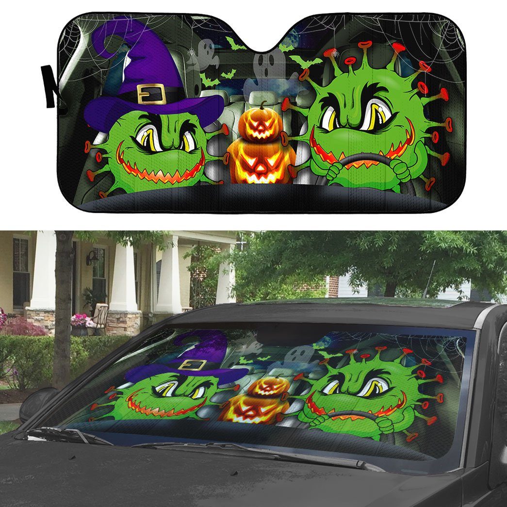 Gearhuman 3D Angry Virus Halloween Custom Car Auto Sunshade GV10095 Auto Sunshade
