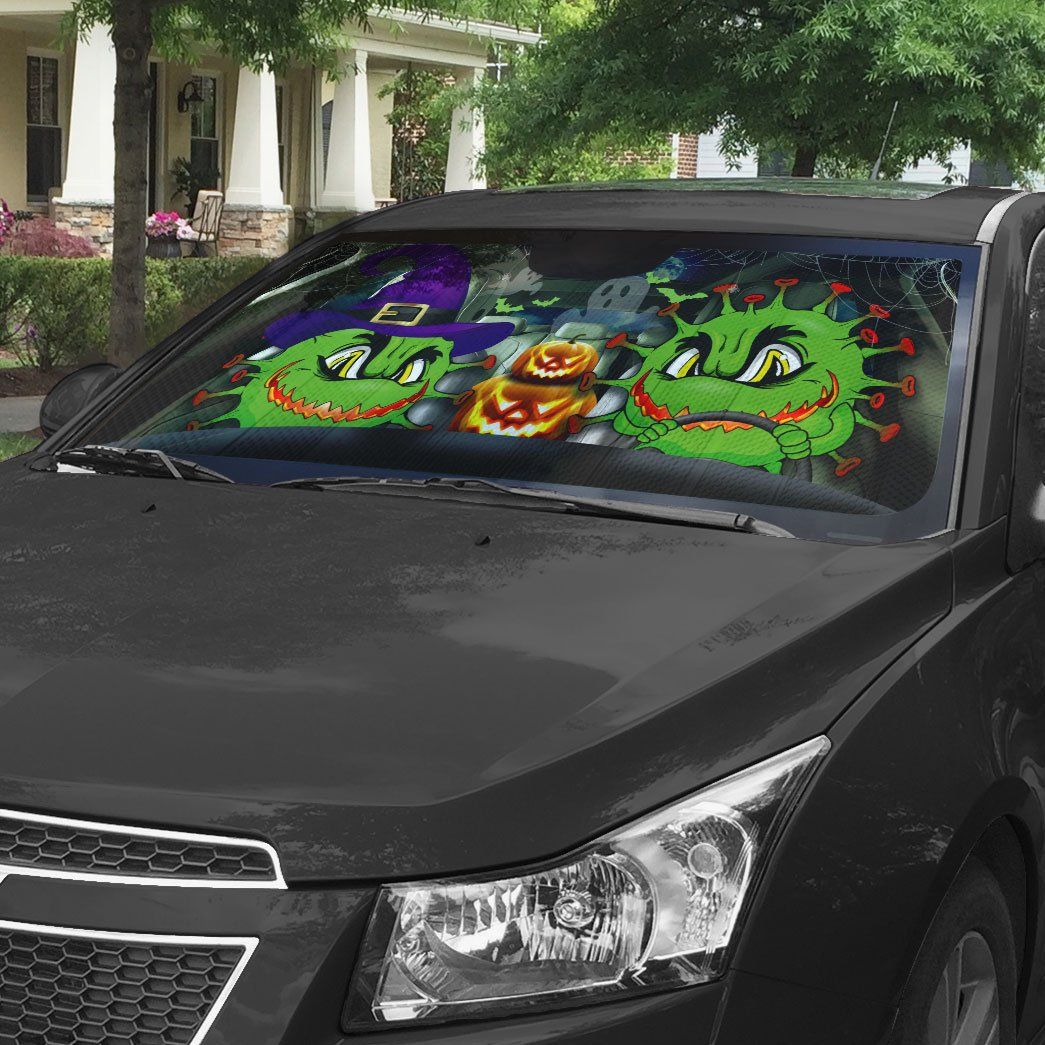 Gearhuman 3D Angry Virus Halloween Custom Car Auto Sunshade GV10095 Auto Sunshade