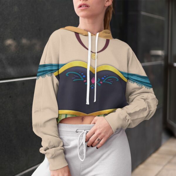Gearhuman 3D Anna Frozen Custom Crop Hoodie CC08125 Crop Hoodie