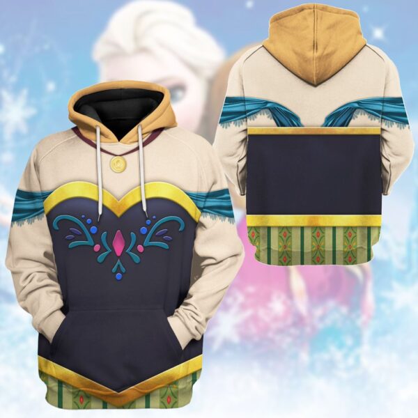 Gearhuman 3D Anna Frozen Custom Tshirt Hoodie Appreal CC24118 3D Apparel 