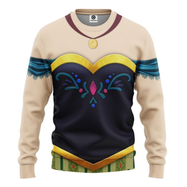 Gearhuman 3D Anna Frozen Custom Tshirt Hoodie Appreal CC24118 3D Apparel Long Sleeve S