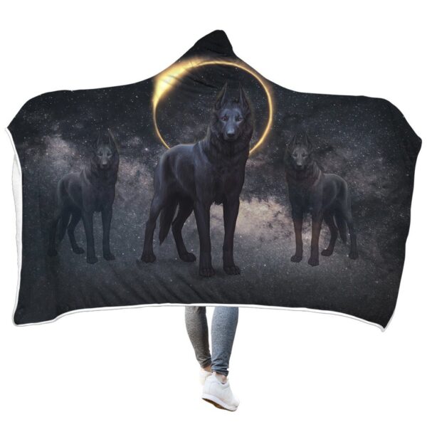Gearhuman 3D Anubis Dog In The Sky Custom Hooded Blanket GR07126 Hooded Blanket M(51''x59'') 