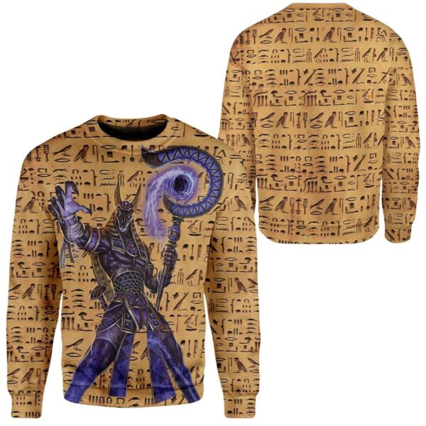 Gearhuman 3D Anubis Egyptian Ancient God Custom T-Shirts Hoodies Apparel HD-TA1002202 3D Custom Fleece Hoodies