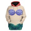 Gearhuman 3D Ariel Mermaid Custom Tshirt Hoodie Appreal CC24111 3D Apparel Hoodie S