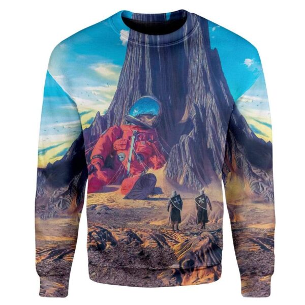 Gearhuman 3D Astronaut And Knights Custom T-Shirts Hoodies Apparel HD-TA0802206 3D Custom Fleece Hoodies Long Sleeve S