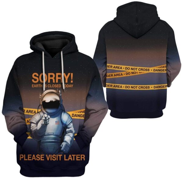 Gearhuman 3D Astronaut Space Custom Fleece Hoodie Apparel GW31031 3D Custom Fleece Hoodies 