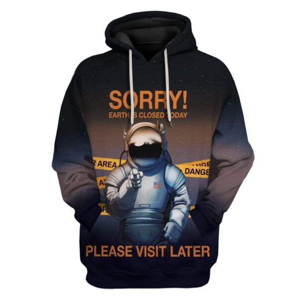 Gearhuman 3D Astronaut Space Custom Fleece Hoodie Apparel GW31031 3D Custom Fleece Hoodies Hoodie S 