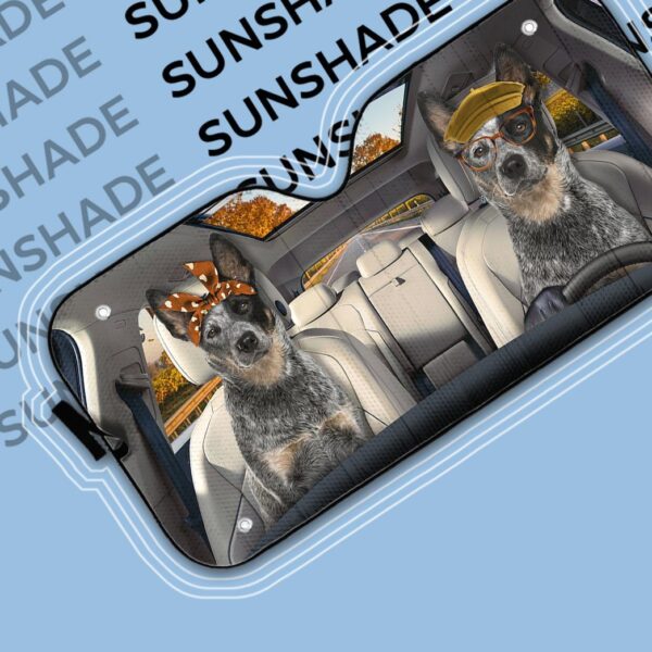 Gearhuman 3D Australian Cattle Couple Dog Auto Car Sunshade GV010310 Auto Sunshade