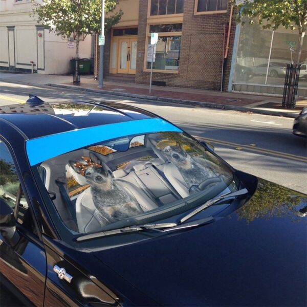 Gearhuman 3D Australian Cattle Couple Dog Auto Car Sunshade GV010310 Auto Sunshade