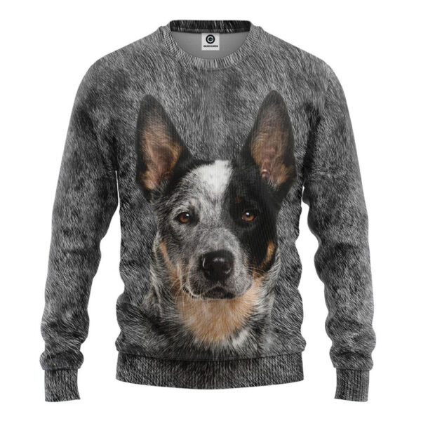 Gearhuman 3D Australian Cattle Dog Front And Back Tshirt Hoodie Apparel GV09039 3D Apparel Long Sleeve S