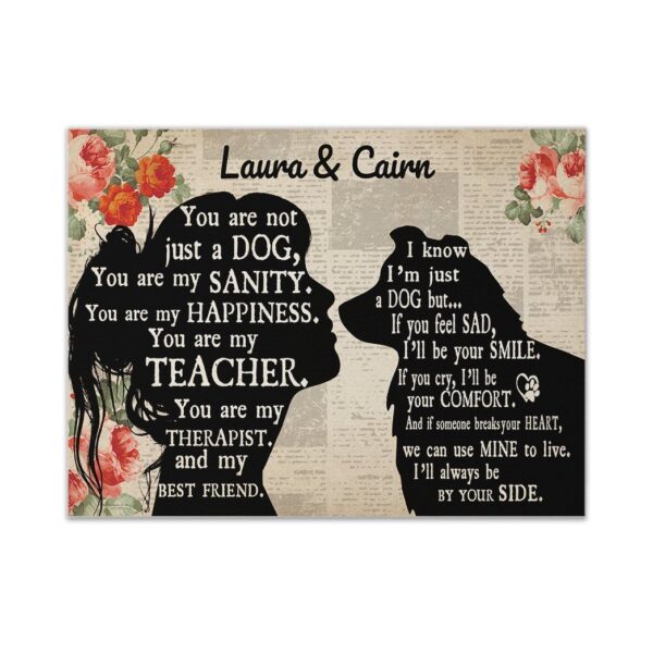 Gearhuman 3D Australian Shepherd My Best Friend Custom Name Canvas GW260116 Canvas 1 Piece Non Frame M