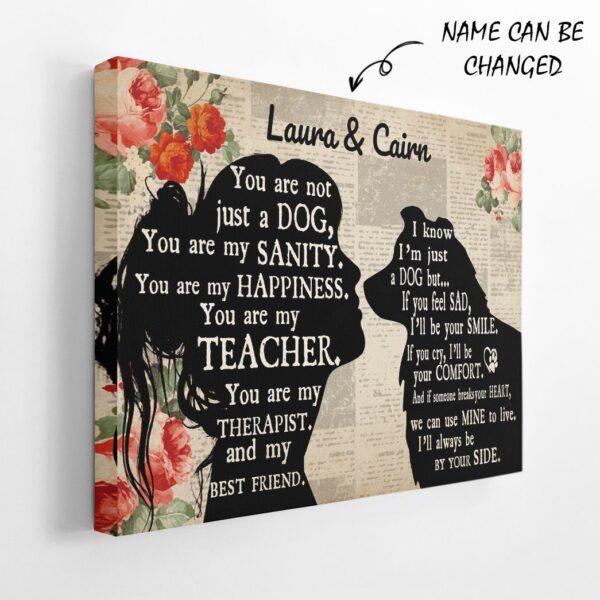 Gearhuman 3D Australian Shepherd My Best Friend Custom Name Canvas GW260116 Canvas