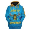 Gearhuman 3D Autism Awareness Bee Different Custom T-Shirts Hoodies Apparel GA19025 3D Custom Fleece Hoodies Hoodie S