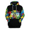 Gearhuman 3D Autism Awareness Why Fit In Custom T-Shirts Hoodies Apparel AU-TA1202207 3D Custom Fleece Hoodies Hoodie S