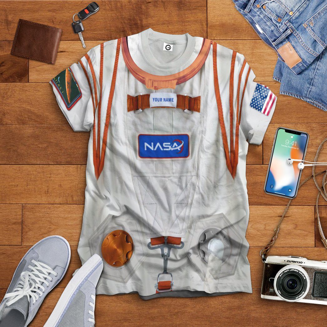 Gearhuman 3D Away Netflix Nasa Flightsuit Custom Tshirt Apparel GN14093 3D T-shirt
