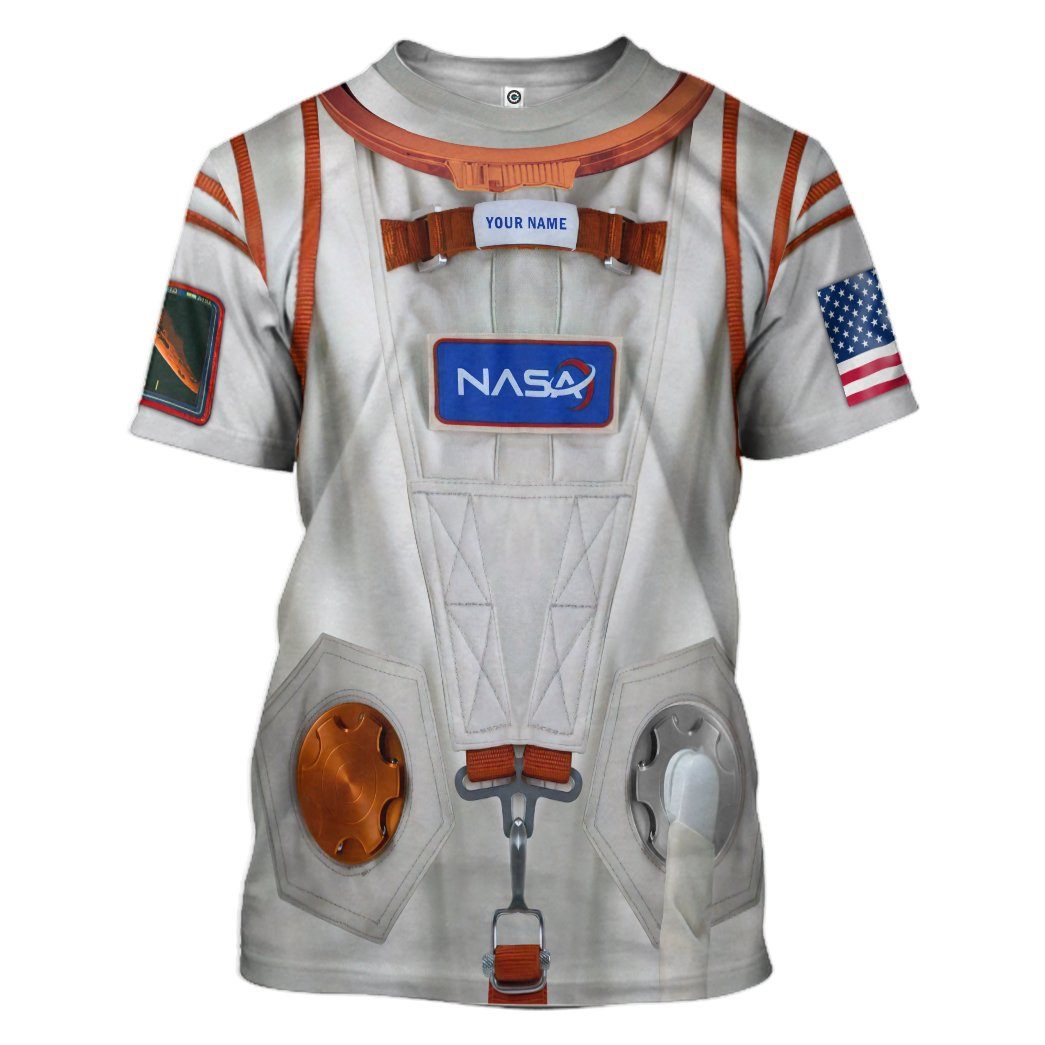 Gearhuman 3D Away Netflix Nasa Flightsuit Custom Tshirt Apparel GN14093 3D T-shirt T-Shirt S