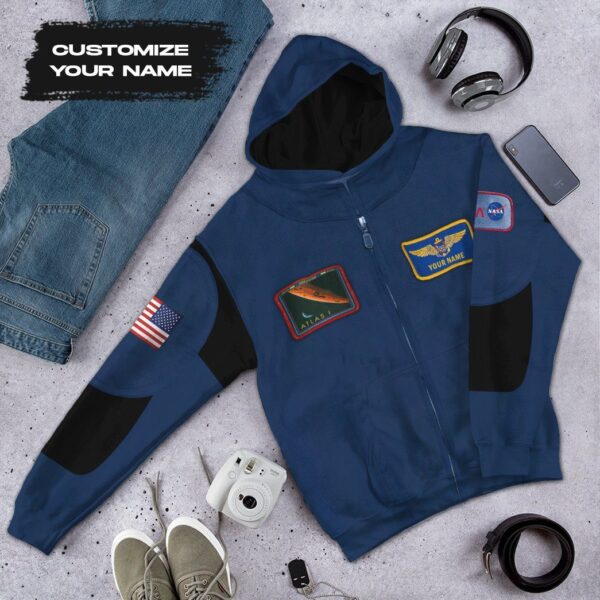 Gearhuman 3D Away Netflix Nasa Suit Custom Hoodie Apparel GN14094 3D Custom Fleece Hoodies 