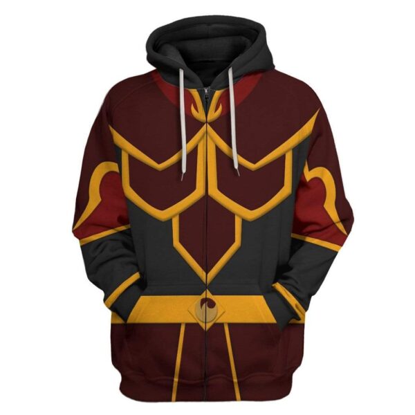Gearhuman 3D Azula Custom Hoodie Apparel GV26057 3D Custom Fleece Hoodies Zip Hoodie S 