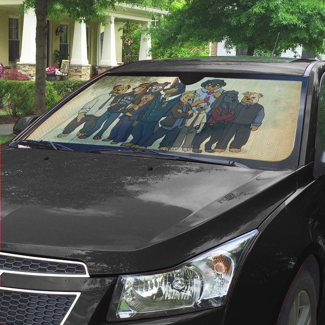 Gearhuman 3D B99 Dogs Auto Sunshade ZK0406216 Auto Sunshade