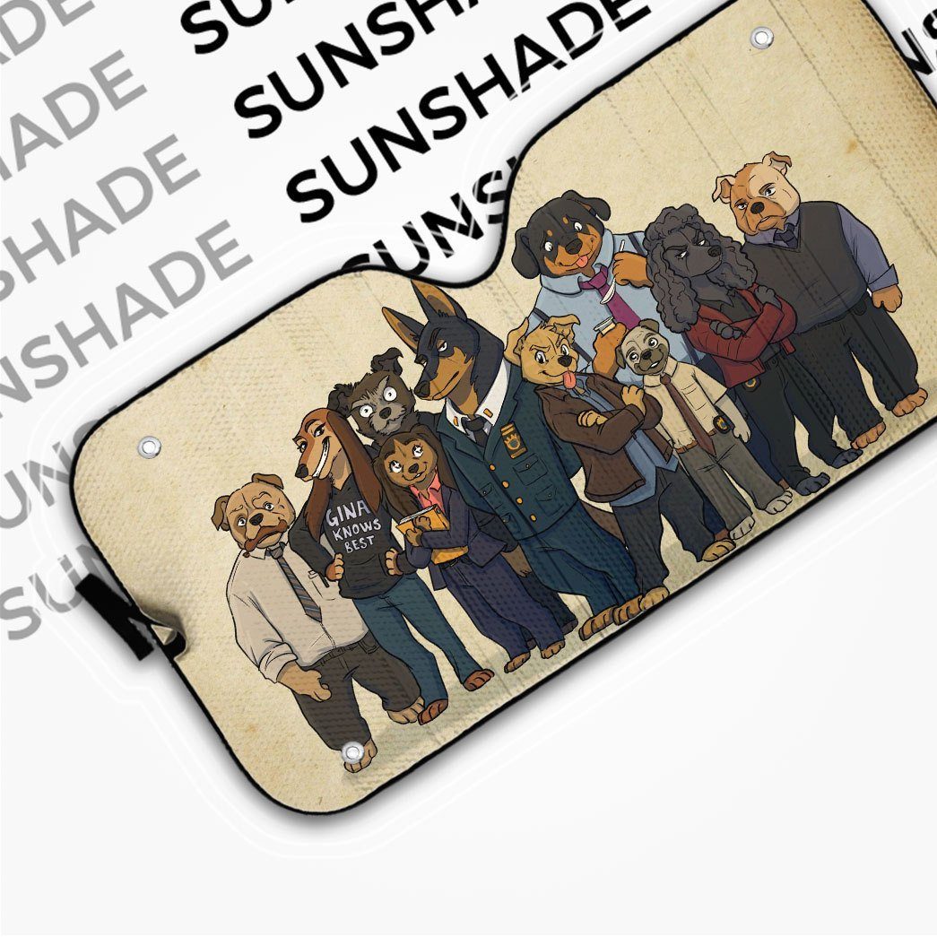 Gearhuman 3D B99 Dogs Auto Sunshade ZK0406216 Auto Sunshade