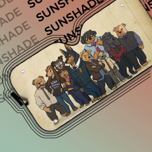 Gearhuman 3D B99 Dogs Auto Sunshade ZK0406216 Auto Sunshade