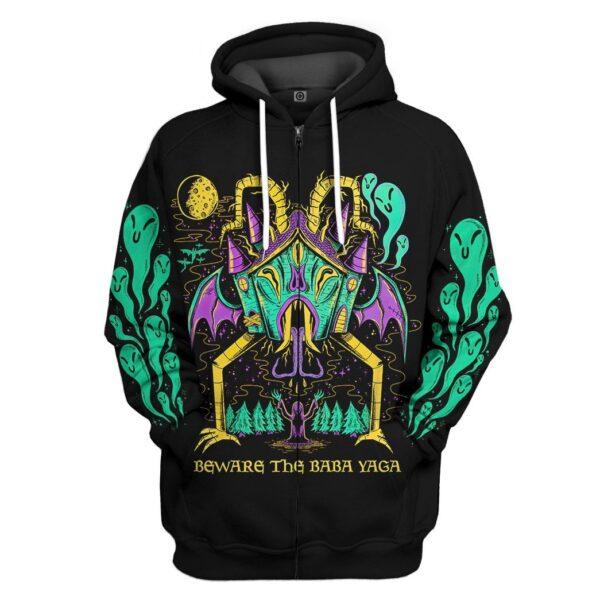 Gearhuman 3D Baba Yaga Custom Hoodie Apparel GV090911 3D Custom Fleece Hoodies Zip Hoodie S