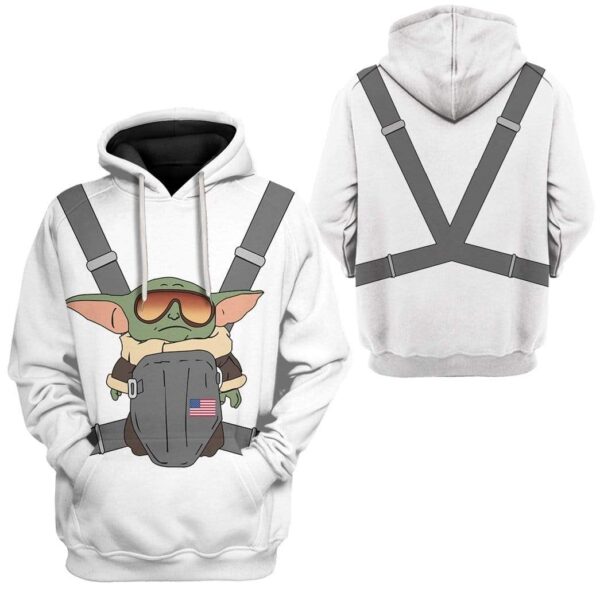 Gearhuman 3D Baby Yoda Custom Fleece Hoodie Apparel GZ21042 3D Custom Fleece Hoodies