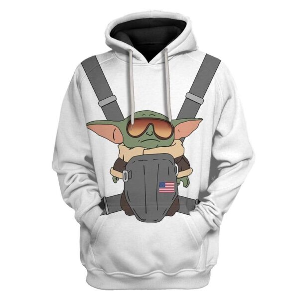 Gearhuman 3D Baby Yoda Custom Fleece Hoodie Apparel GZ21042 3D Custom Fleece Hoodies Hoodie S 