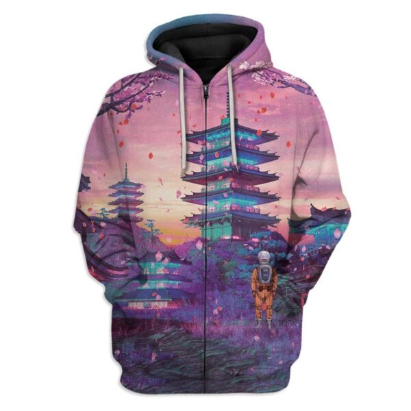 Gearhuman 3D Back To Japan Custom T-Shirts Hoodies Apparel GM19021 3D Custom Fleece Hoodies Zip Hoodie S 