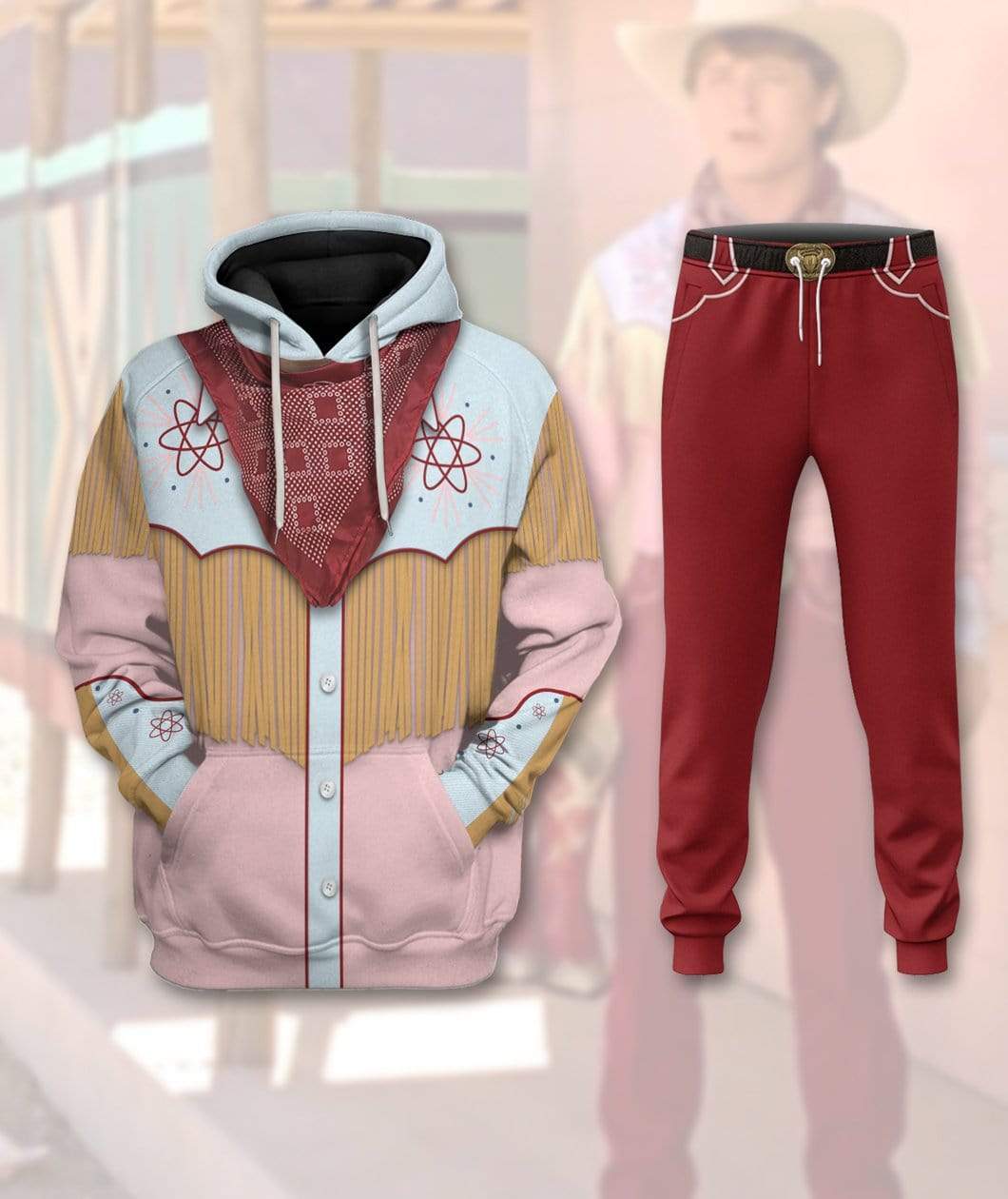 Gearhuman 3D Back To The Future III Hoodie Apparel GH25056 3D Custom Fleece Hoodies