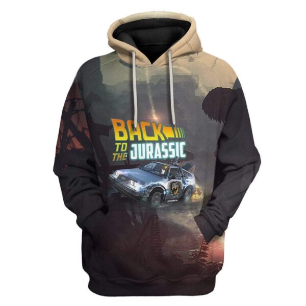 Gearhuman 3D Back To The Jurassic Custom Hoodie Apparel GL25058 3D Custom Fleece Hoodies Hoodie S 