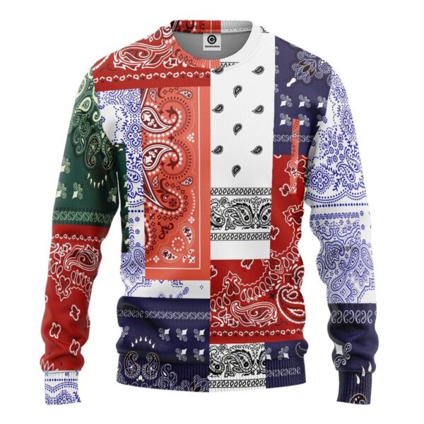 Gearhuman 3D Bandana Custom Tshirt Hoodie Apparel GC151010 3D Apparel Long Sleeve S 