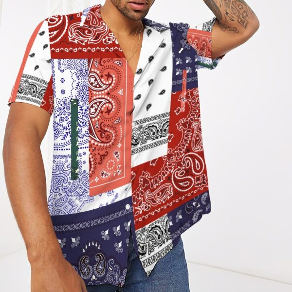 Gearhuman 3D Bandana Hawaii Custom Shorts Sleeve Shirt GC161021 Short Sleeve Shirt 