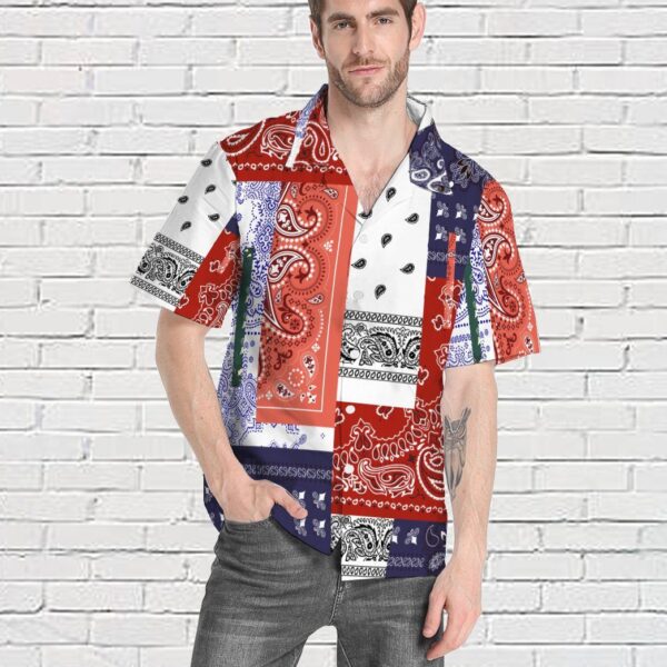 Gearhuman 3D Bandana Hawaii Custom Shorts Sleeve Shirt GC161021 Short Sleeve Shirt 