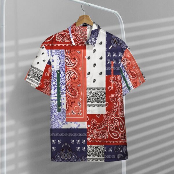Gearhuman 3D Bandana Hawaii Custom Shorts Sleeve Shirt GC161021 Short Sleeve Shirt 