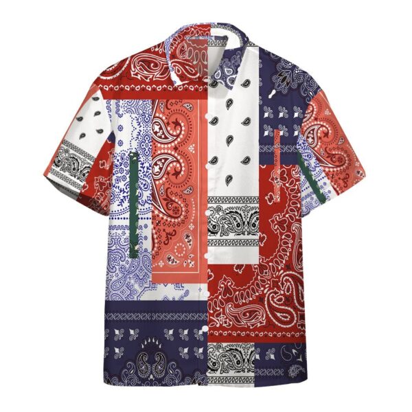 Gearhuman 3D Bandana Hawaii Custom Shorts Sleeve Shirt GC161021 Short Sleeve Shirt Short Sleeve Shirt S 