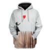 Gearhuman 3D Banksy Shredded Painting Girl With Balloon Sexy Halloween Girl Custom Hoodie Apparel GV13084 3D Custom Fleece Hoodies Hoodie S