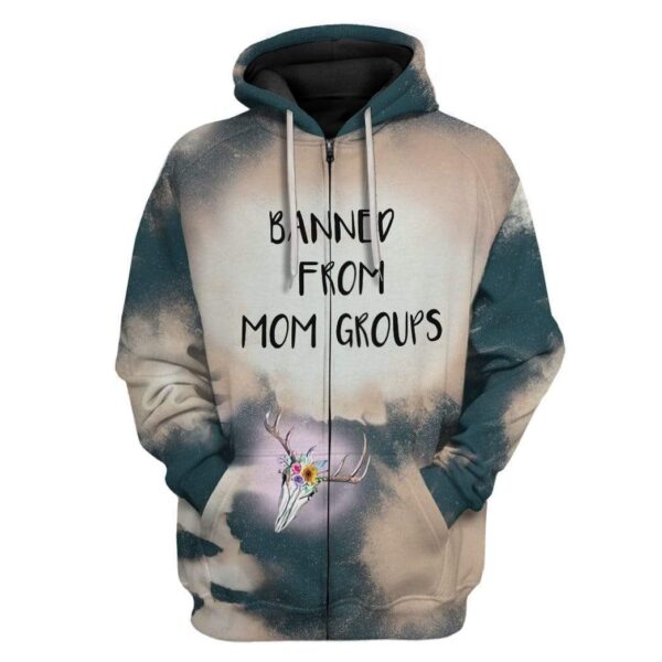 Gearhuman 3D Banned From Mom Groups Custom Hoodies Apparel GA25025 3D Custom Fleece Hoodies Zip Hoodie S