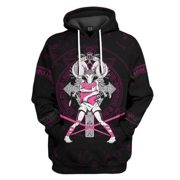Gearhuman 3D Baphomet Custom Hoodie Apparel GT21093 3D Apparel Hoodie S 