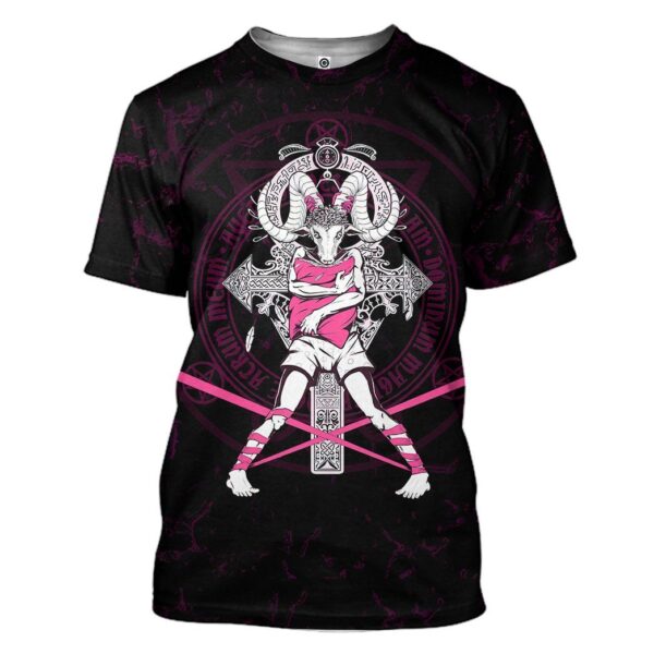 Gearhuman 3D Baphomet Custom Tshirt Apparel GT21093 3D T-shirt T-Shirt S 