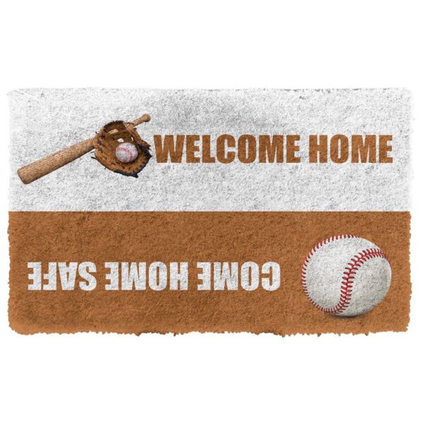 Gearhuman 3D Baseball Welcome Home Custom Doormat GB23024 Doormat Doormat S(15,8''x23,6'')