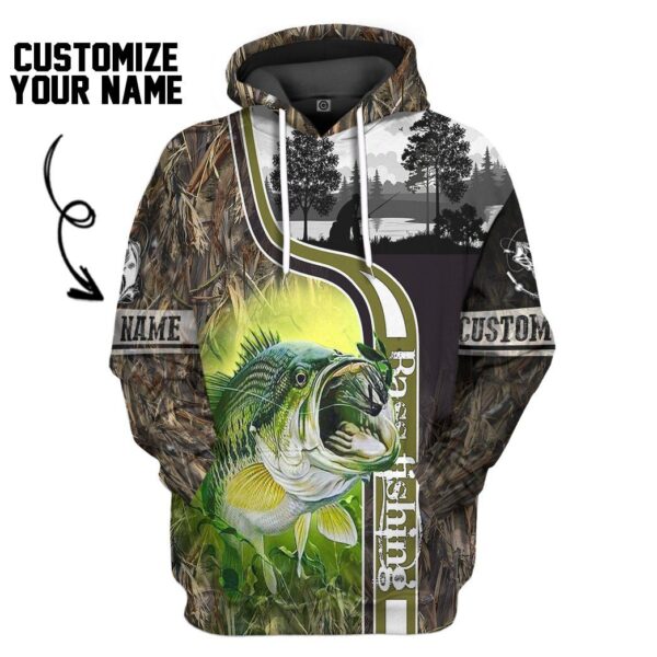 Gearhuman 3D Bass Fishing Custom Name Tshirt Hoodie Apparel GB18027 3D Apparel Hoodie S