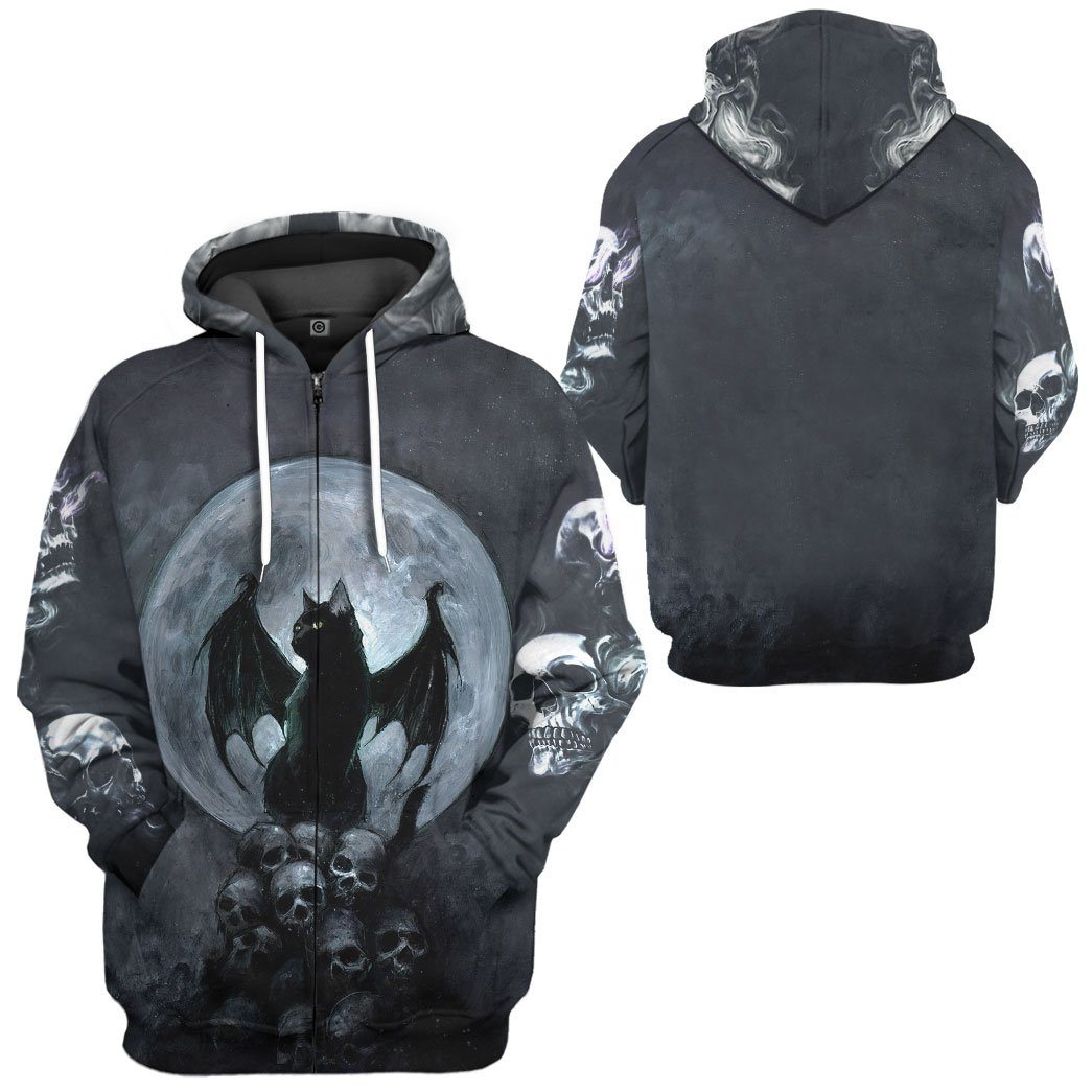 Gearhuman 3D Bat Cat Custom Tshirt Hoodie Apparel GB04112 3D Apparel