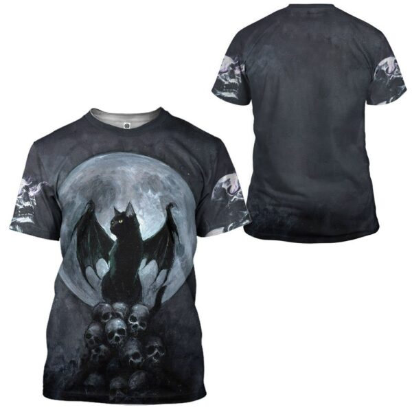 Gearhuman 3D Bat Cat Custom Tshirt Hoodie Apparel GB04112 3D Apparel
